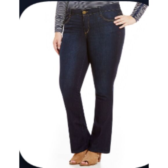 Democracy Ab Solution Itty Bitty Bootcut Jeans Dark Wash Women’s 18W - Picture 12 of 12